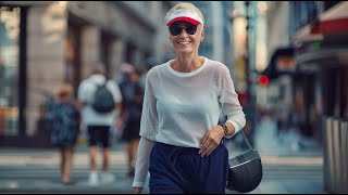 How to Dress Sporty Chic Over 50 👟 Athleisure and Activewear Fashion Over 60 🖤 Classic Outfit Ideas [upl. by Erma883]