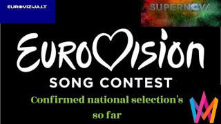 Confirmed national selections for Eurovision 2025 [upl. by Aklog]