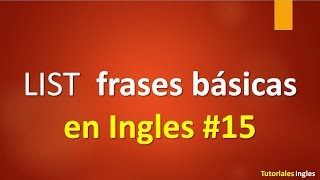 Lista de 100 frases para aprender Ingles  PART 15 [upl. by Pearle]