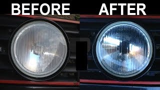 VW Golf MK2 fix mistycloudy spotlights video [upl. by Egide]