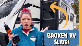 HOW TO FIX BROKEN RV SLIDEOUT CABLE  RV REPAIR  FULLTIME RV LIFE [upl. by Nivlag97]