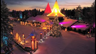 Village du Père Noël à Rovaniemi Laponie vu du ciel  vidéo de voyage sur la Finlande [upl. by Retnuh54]