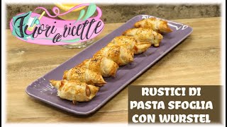 Rustici di pasta sfoglia con wurstel ricetta [upl. by Haggai762]