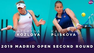 Kateryna Kozlova vs Karolina Pliskova  2019 Madrid Open Second Round  WTA Highlights [upl. by Townshend]