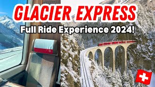 GLACIER EXPRESS 2024 Zermatt to St Moritz on Switzerlands most EPIC Panoramic Train [upl. by Meek]