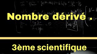 Nombre dérivé exercice corrigé 3éme science 3éme Maths 3éme techique [upl. by Letitia]