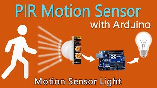 How to use PIR Motion Sensor with Arduino  Motion sensor light [upl. by Eppesiug]