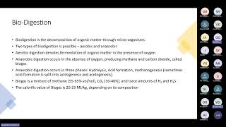 Webinar Series on Biomass Energy Systems  IISc Bangalore  Biochemical Conversion Part I [upl. by Ybot]