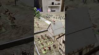 Lion Rampant 2nd edition game this weekend 116 point forces about to engage in melee combat [upl. by Adnalra]