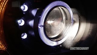 HID vs LED vs Halogen Headlights in Projector Housings [upl. by Htebazila]