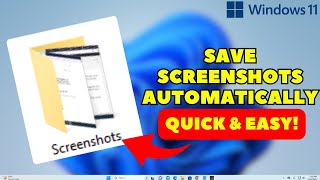 How To Automatically Save Screenshots on Windows  Shortcut key to Auto Save Screenshots in Windows [upl. by Anayad787]