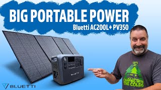 BIG PORTABLE POWER for RV Camping  Bluetti AC200L  PV350 Review [upl. by Jenesia703]