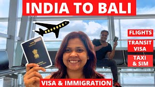 INDIA TO BALI FLIGHT COST VISA ON ARRIVAL amp IMMIGRATION DETAILS  HONEYMOON IN BALI  IN HINDI [upl. by Eiba351]