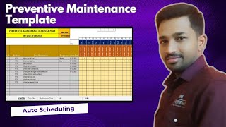 Preventive MaintenanceSchedule planning Template in Excel  Auto PM Planner [upl. by Kimura]