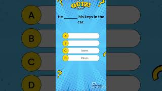 Basic English grammar  English quiz  ytshorts youtubeshorts quiz englishquiz shortsbeta [upl. by Rheta]