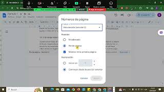 Numeración de páginas en Google Documentos en diferentes secciones [upl. by Eustace]