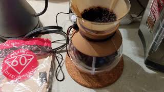 Morning coffee with Bodum Double Wall Pour Over Coffee Maker Gooseneck Kettle Hario paper filter [upl. by Luis]