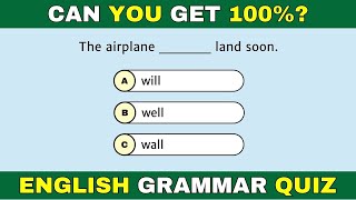 English Mixed Grammar Quiz  Can You Get 100 [upl. by Noeruat957]