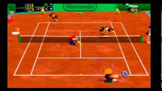 Mario Tennis 64  Double Match on MAX difficulty  Sand Court [upl. by Stephenson]