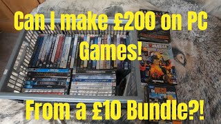 Flipping a £10 Bundle of PC Video Games from Facebook  UK eBay Reseller [upl. by Tombaugh]