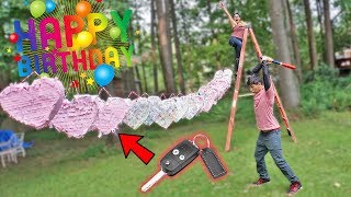 Surprising Boyfriend With 24 Piñatas For His 24th Birthday [upl. by Zoellick855]