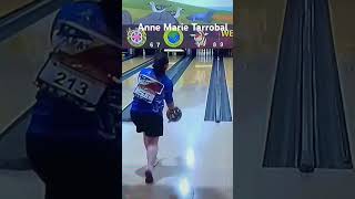 Anne Marie Tarrobal TeamParañaque winning shot moment Asian Intercity bowler bowlingball bowling [upl. by Aneetsirhc]