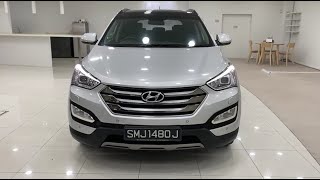 Hyundai DM Santa Fe 24L GDI 4WD Sunroof 2014 Silver Revcam SMJ1480J [upl. by Yrdua21]