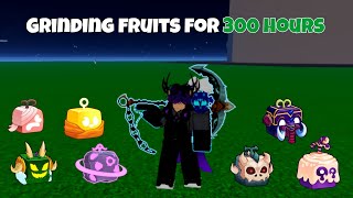 Grinding fruits for 300 hours insane trades and more Bloxfruits [upl. by Kciredec37]