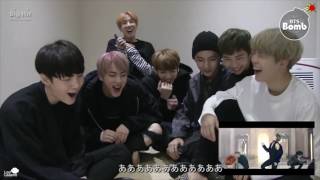 日本語字幕 BANGTAN BOMB 피 땀 눈물 MV Reaction by BTS [upl. by Luigino]