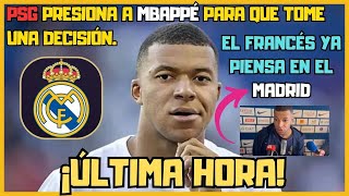 NOTICIA  PSG lanza ultimátum a MBAPPÉ [upl. by Rothschild]