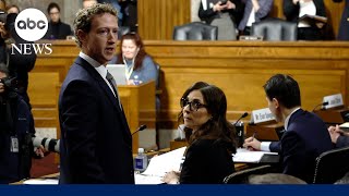 Moment Mark Zuckerberg apologizes to families of children harmed online [upl. by Ulrich]