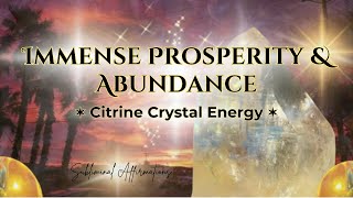 Prosperity ✶ Wealth ✶ Abundance  Subliminal Affirmations ✶ Citrine Energy Codes [upl. by Kurtis]