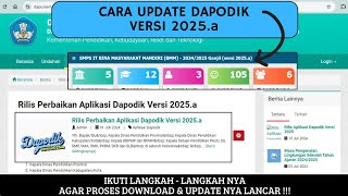 CARA UPDATE DAPODIK VERSI 2025a  RILIS DAPODIK PATCH VERSI 2025a [upl. by Aennil]