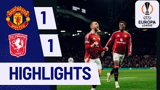 Manchester United vs FC Twente 11 Highlights Eriksen Lammers goals  Europa League 202425 [upl. by Weinstein430]