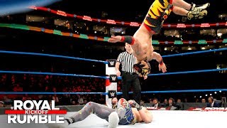 Kalisto Gran Metalik amp Lince Dorado deliver a triple moonsault Royal Rumble 2018 Kickoff Match [upl. by Myles673]