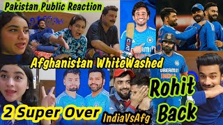 INDIA 🇮🇳 Win Most Thrill Match 2 SUPEROVER Ind 🇮🇳🇦🇫 Afg 3rd T20 Pakistan Public Reaction 😱 [upl. by Norreg]