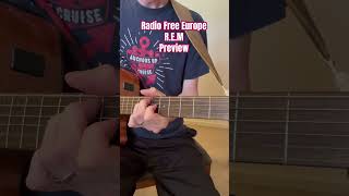 How To Play Radio Free Europe REM Preview Acoustic Guitar Lesson [upl. by Kunin]