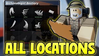 FAST How To Find ALL 10 PREHISTORIC FISH BONES LOCATIONS New Archaeologist Bestiary Fisch [upl. by Debee554]