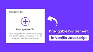 Draggable Div Element in HTML CSS amp JavaScript [upl. by Idissak]