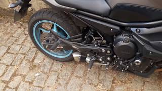 Ronco Yamaha XJ6 com escape esportivo AKRAPOVIC [upl. by Ocker741]