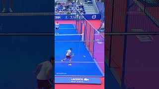 Ale Galán plays LYING DOWN 😱😱  Padel Highlights bestofpadel [upl. by Remmos]