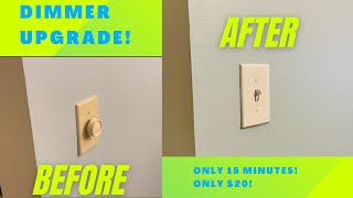 Upgrade Old Dimmer Switch or Add a Dimmer Switch Easy [upl. by Ongun]