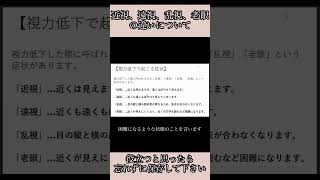 【近視 遠視 乱視 老眼の違いについて】視力低下で起こる症状、毛様体筋の働き [upl. by Aid]