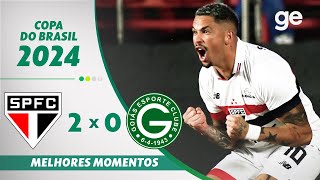 SÃO PAULO 2 X 0 GOIÁS  MELHORES MOMENTOS  OITAVAS DE FINAL COPA DO BRASIL  geglobo [upl. by Ninon]