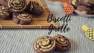 BISCOTTI GIRELLE CON GOCCE DI CIOCCOLATO tipo Mulino Bianco RICETTA FROLLA BICOLORE SENZA BURRO [upl. by Moazami581]