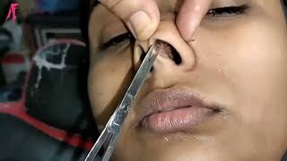 Waxing Your Nose Hairs  Hair Removal Wax Nose 👃🏻  Nose Hair Removal Waxing  Waxing Nose 👃🏻 [upl. by Tullius]