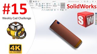 Weekly CAD Challenge 15  solidworks [upl. by Sinnej]