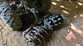 Temu ATV Disc Harrow setup whatzupoutdoors deer temu foodplots discharrow plowing [upl. by Ayidan]