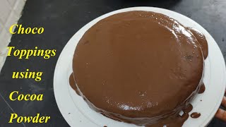 Choco topping for Cake using Cocoa Powder  Tamil  Everyday Crazyday [upl. by Animahs]