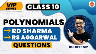 VIP Series  RD Sharma amp RS Agarwal Polynomials Class 10 Important Questions  CBSE Class 10 Maths [upl. by Natanhoj]